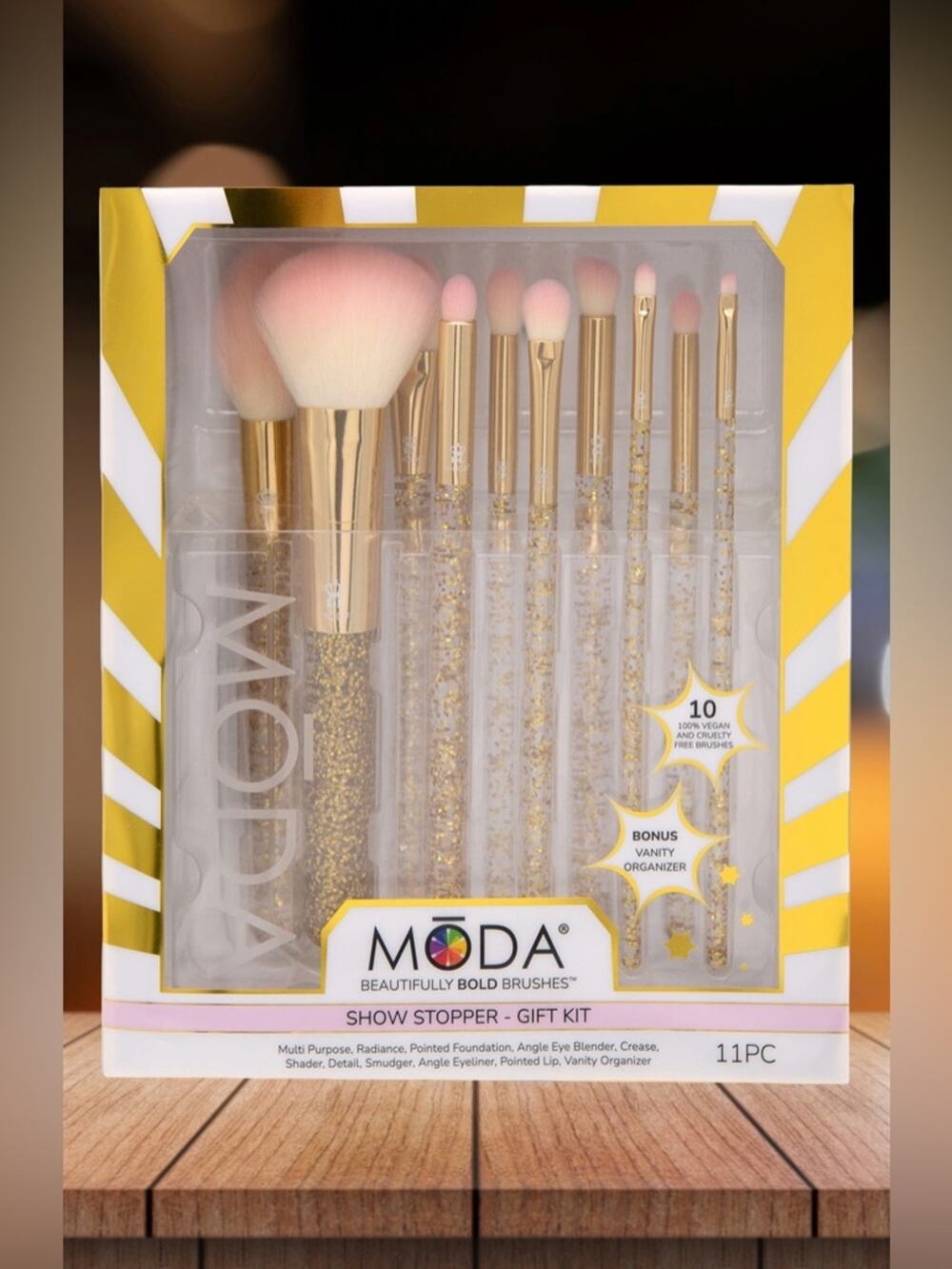 NEW! Moda Show Stopper 11-Piece Makeup Brush Set